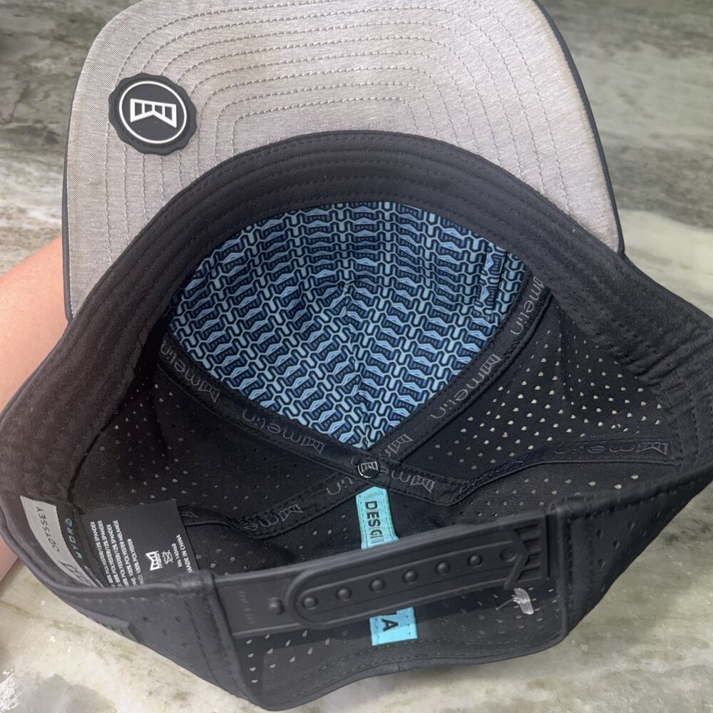 Melin Odysea Stacked Hydro Performance Snapback Hat Black E - Picture 3 of 5